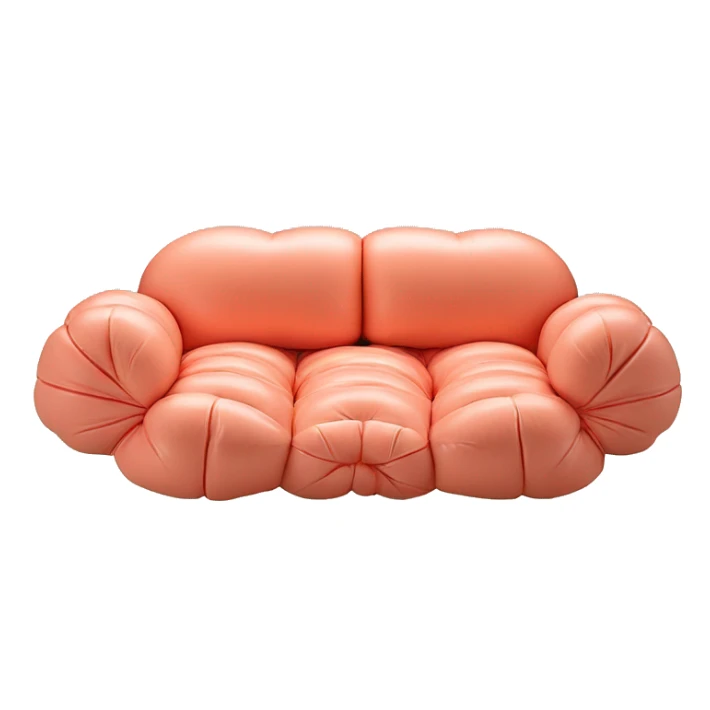 Camaleonda Mario Bellini sofa coral collor sticker