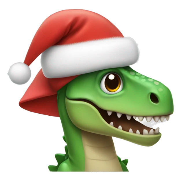 Dinosaur with a Christmas hat and a Christmas tutu sticker