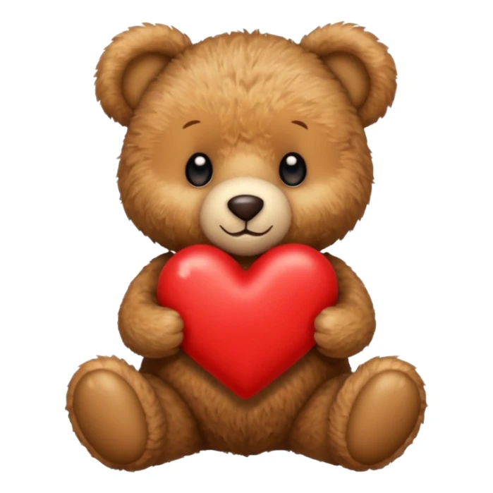 Teddy bear with a heart in her arms and write Didou in it sticker