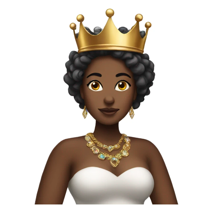 Curvy black woman with crown sticker