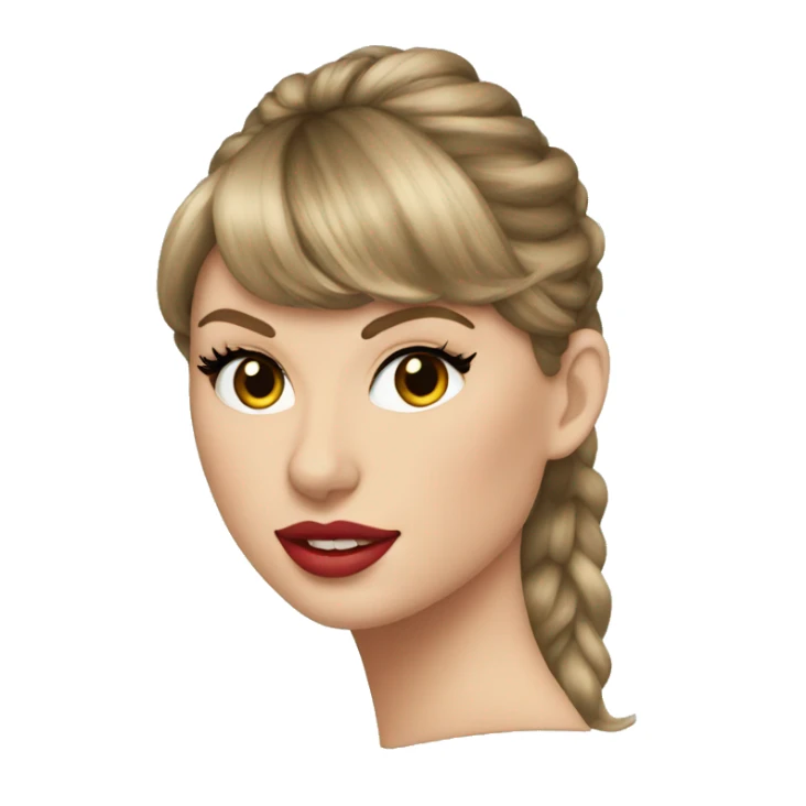 Taylor swift with hair in a high ponytail sticker