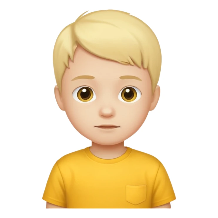 child with yellow t shirt sticker
