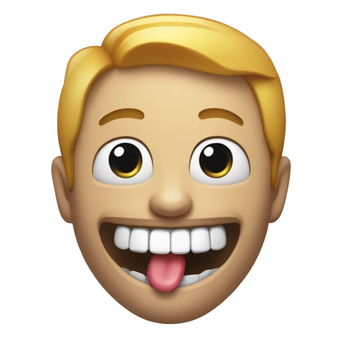 Este emoji é representado por um rosto com uma grande boca sorridente, mostrando os dentes. O símbolo costuma ser usado para demonstrar felicidade ou alegria em relação a alguma mensagem recebida. sticker