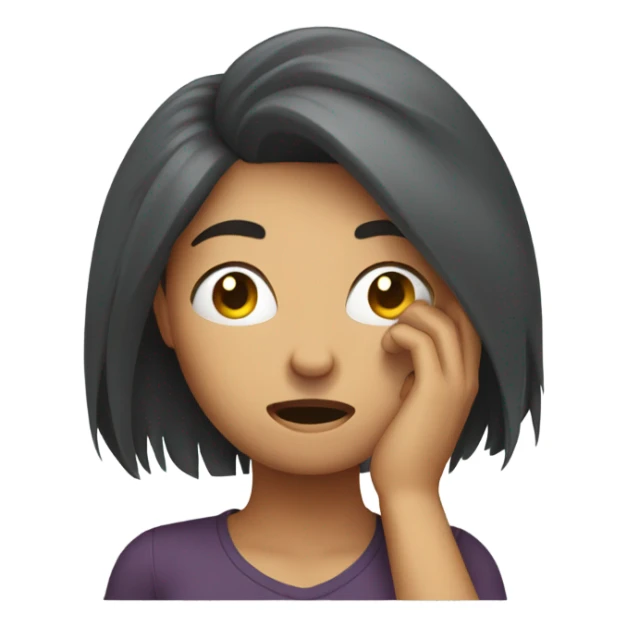 A stressed women pulling her hair  sticker