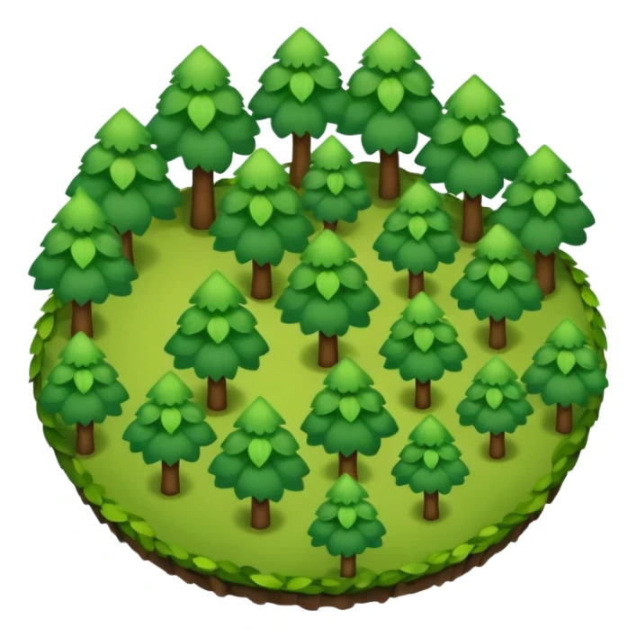 a top view of the forest  sticker