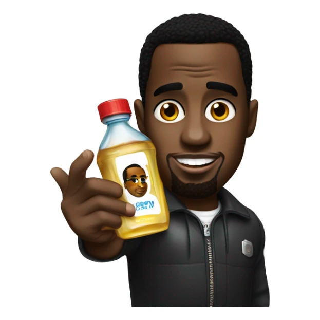 P.diddy holding a baby oil bottle  sticker