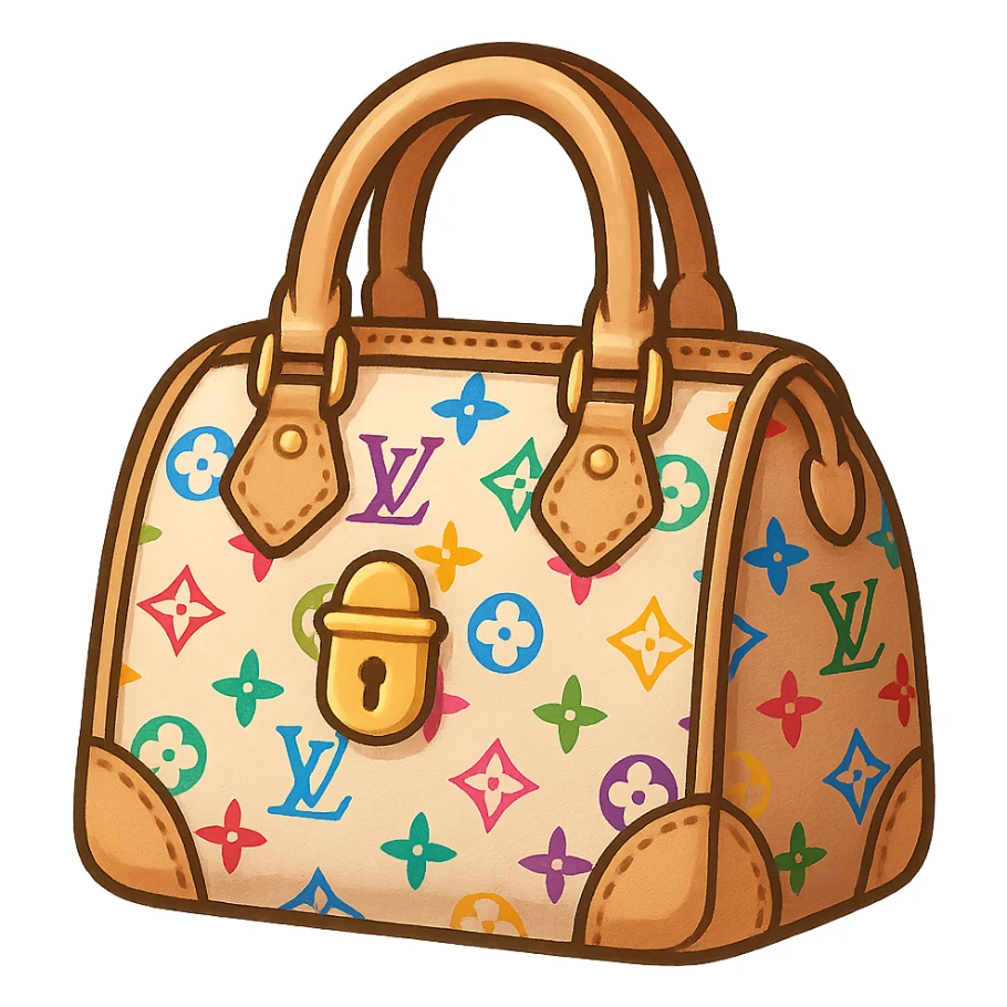 Luxury LV handbag colorful sticker