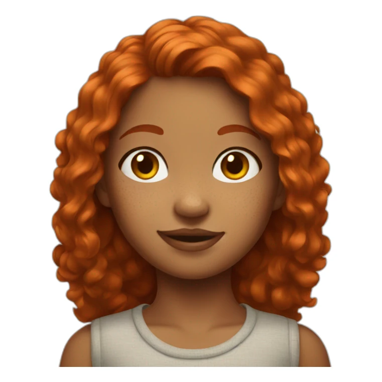 a red-haired girl with freckles sticker
