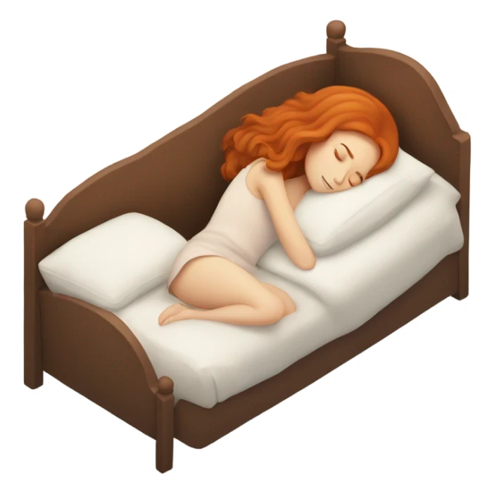 redhead girl sleeping cozy sticker