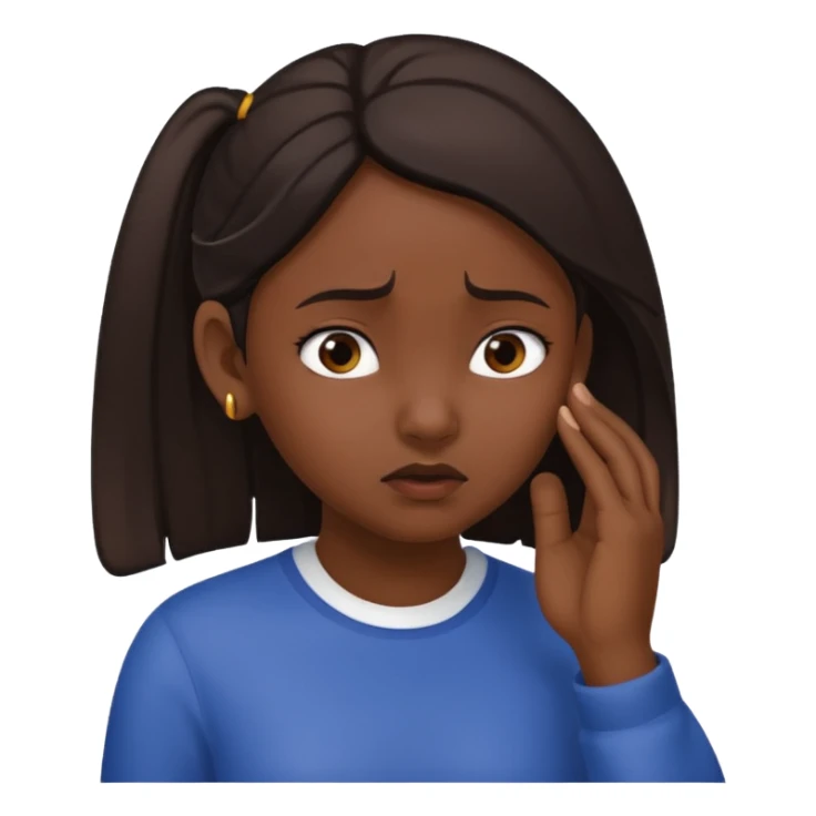 👧🏾👂🏾🤏🏾 pinching ear girl sticker