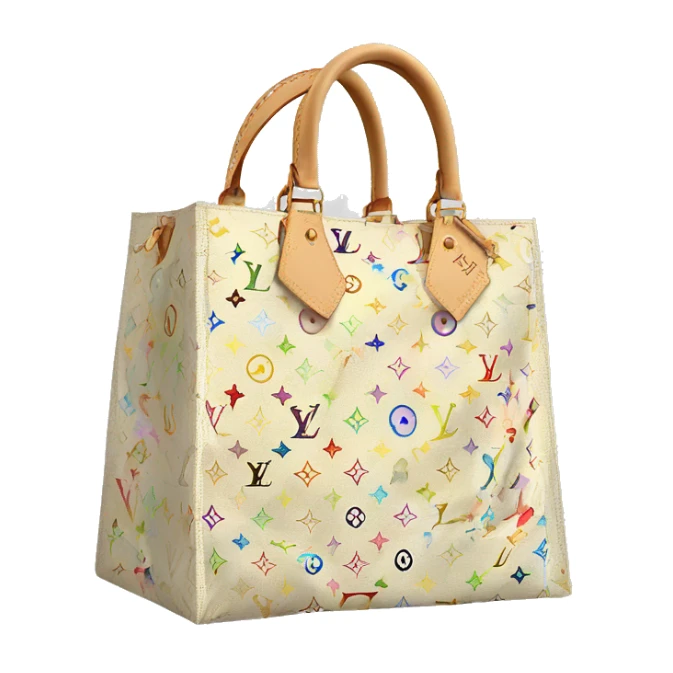 Louis Vuitton shopping bag, the letters on the bag are ST sticker