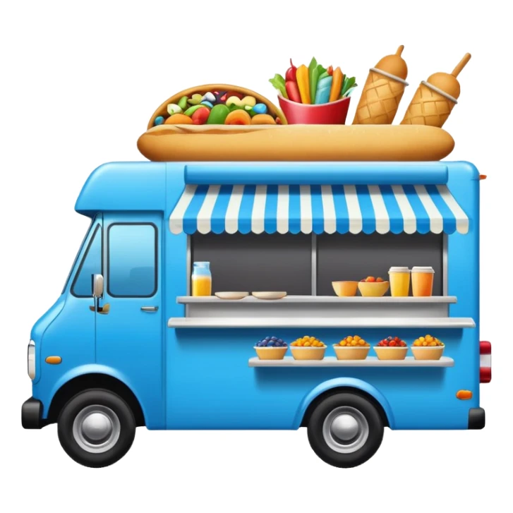 Festival Food Truck blue sticker
