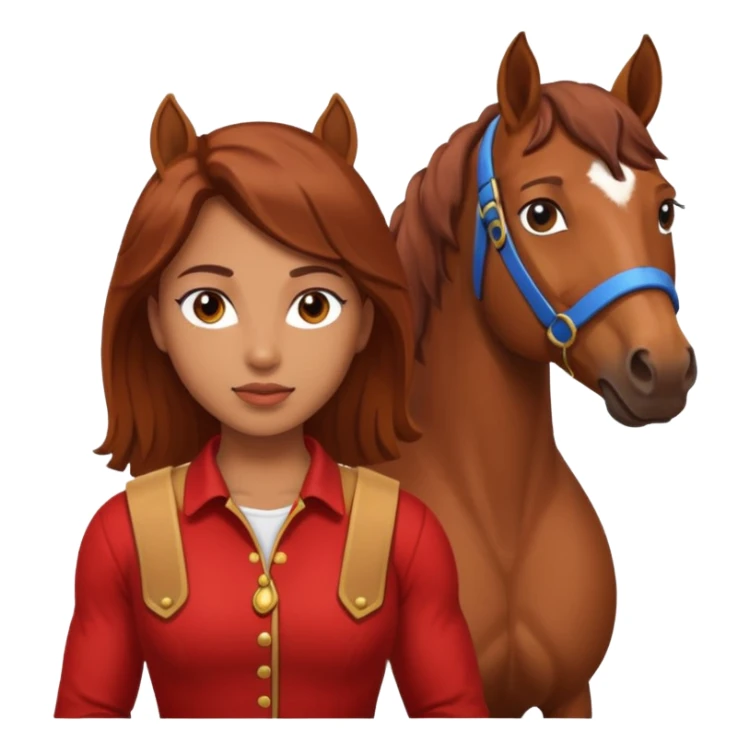 Horse and mixed girl  sticker