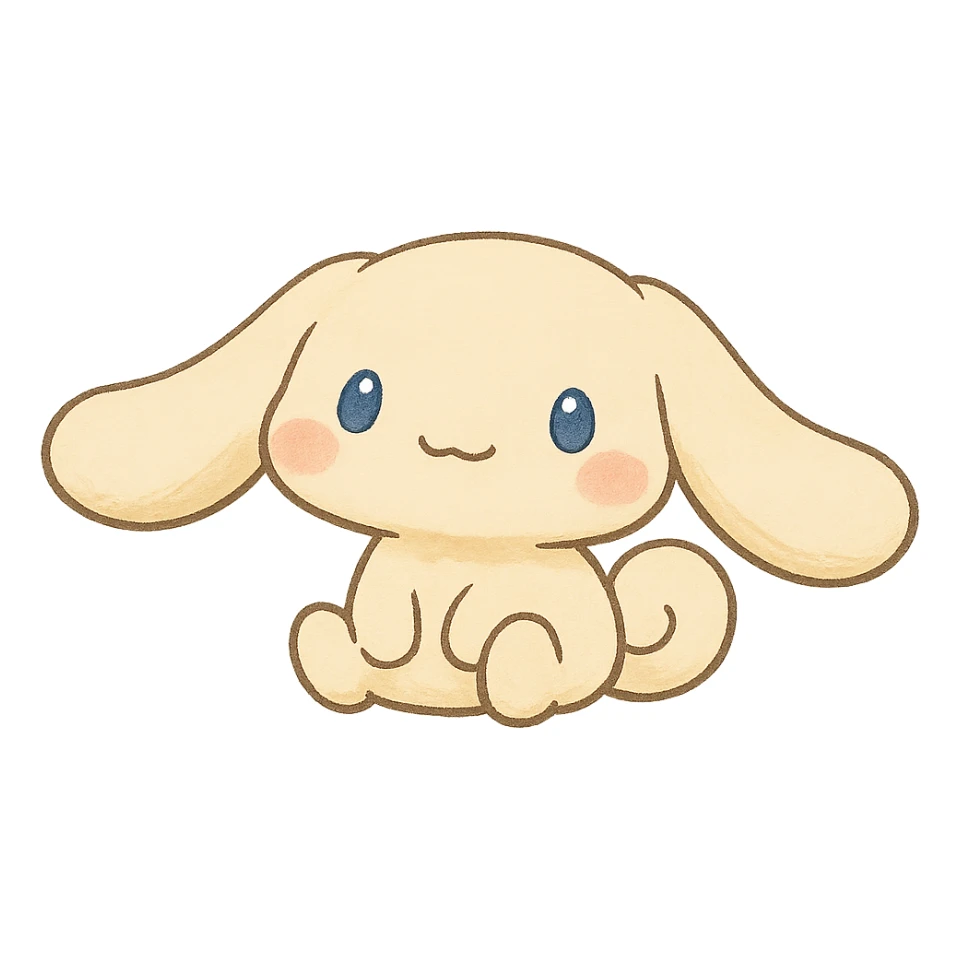 ghibli style Cinnamoroll character sticker