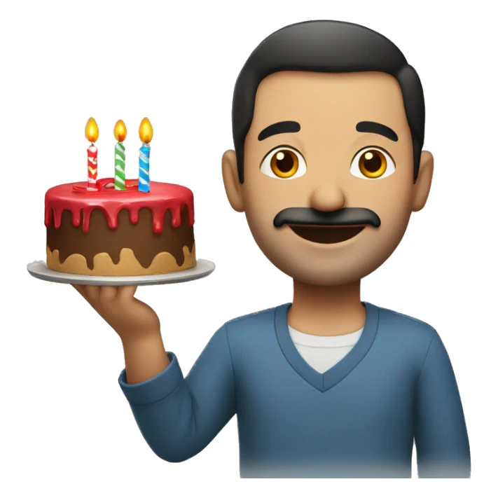 Turkish man celebrating his birthday  sticker