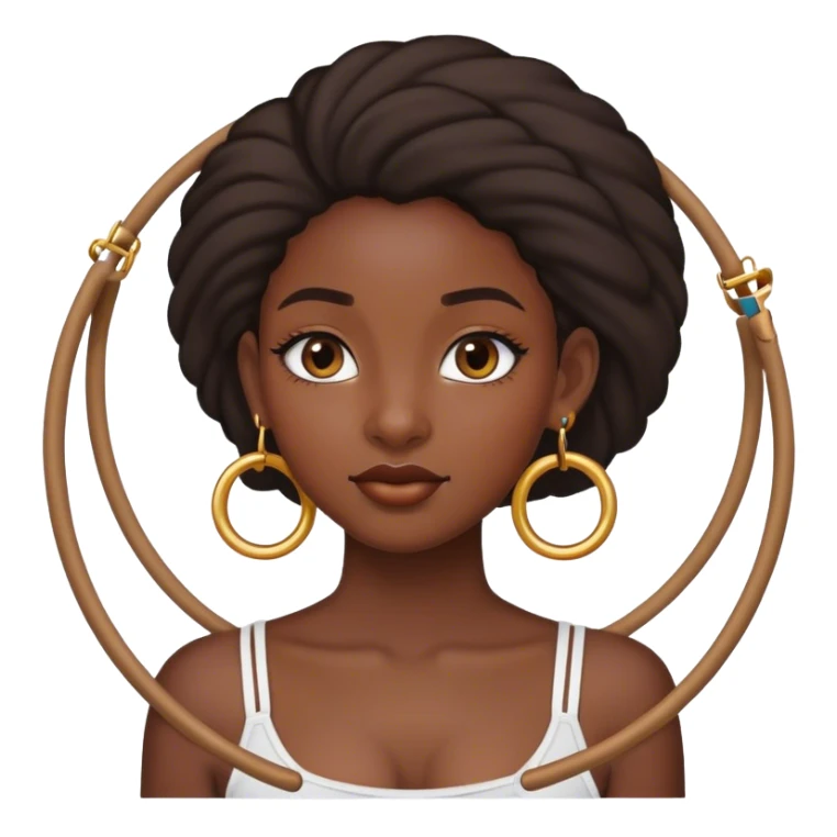 dark-skinned girl with hoop earrings sticker