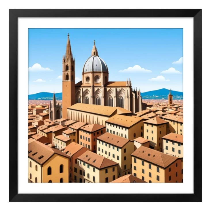 Bologna Italy duomo and city centre  sticker