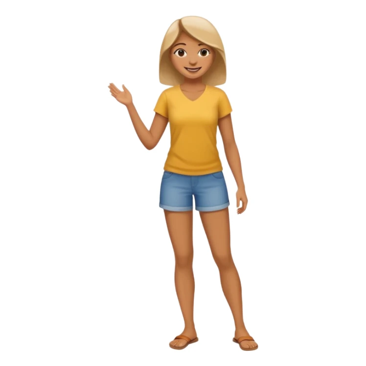 woman full body standing sticker