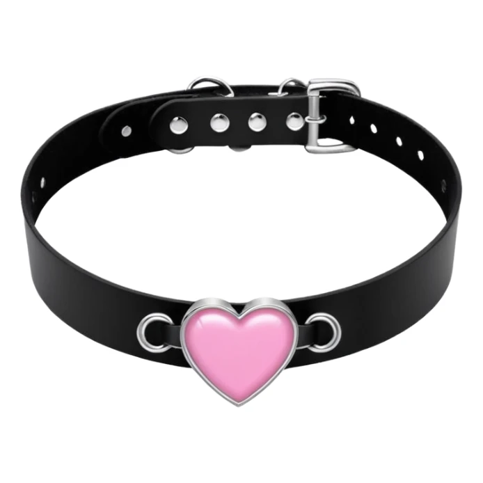 BLACKPINK-inspired gothic choker , no hearts, black and pink, cute, remove background sticker