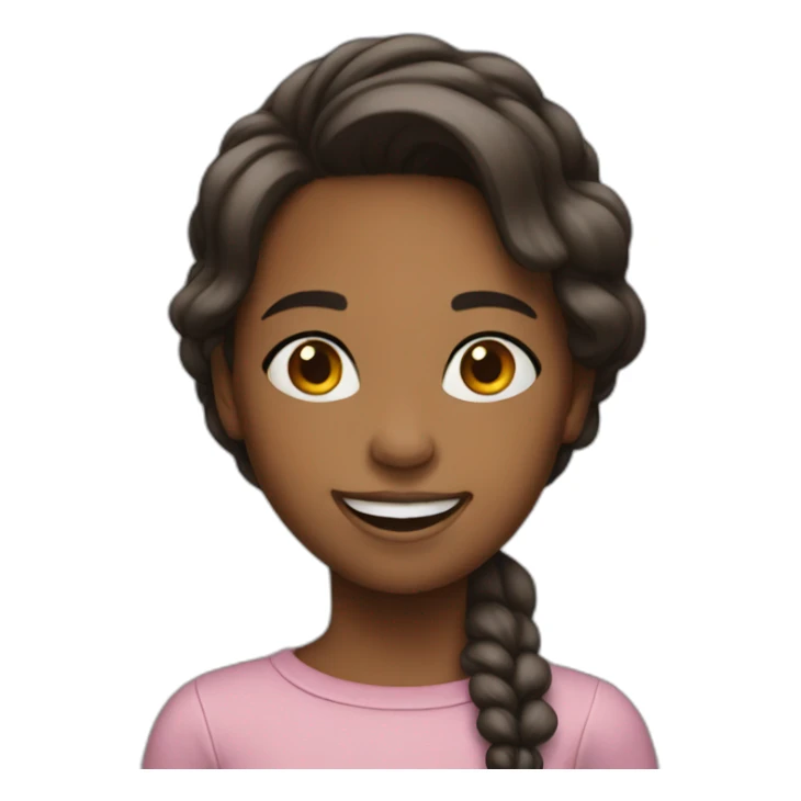 the girl is cheerful sticker