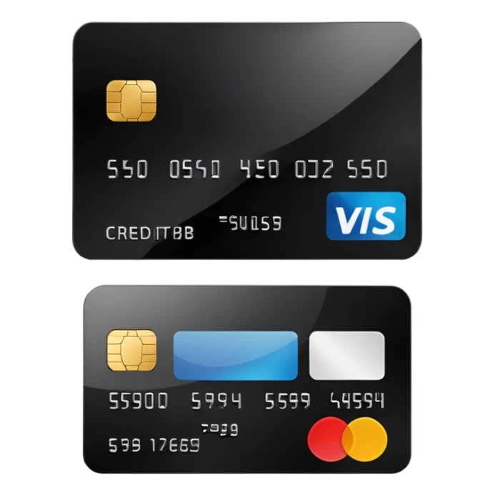 black credit card, no text, no numbers sticker