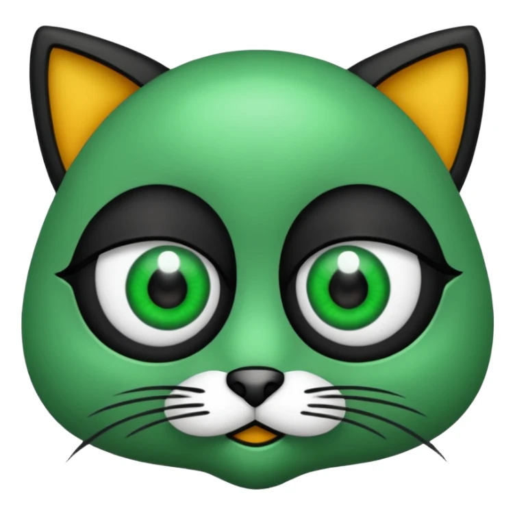 Gata con ojos verdes y negro sticker