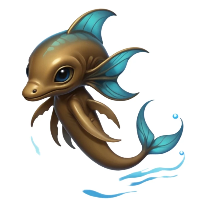 Life-like Brownish Aquatic Luxio-Alien-hybrid  sticker