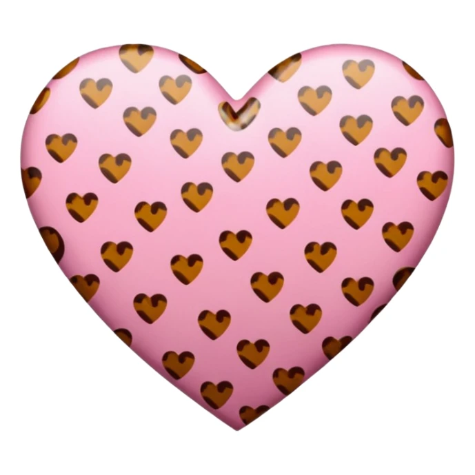 heart emoji with cheetah print  sticker