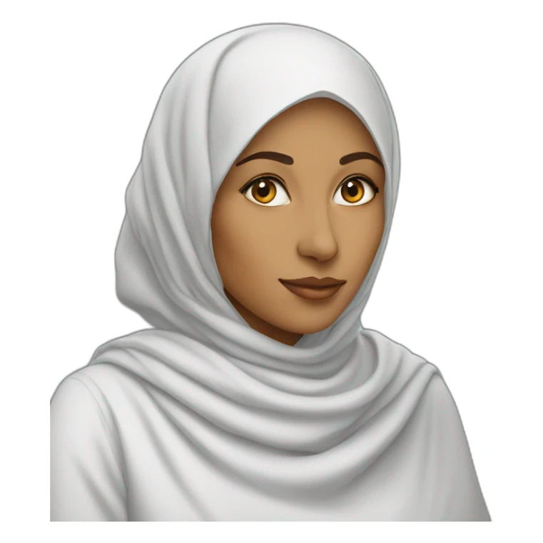 muslim woman artist coloring sticker