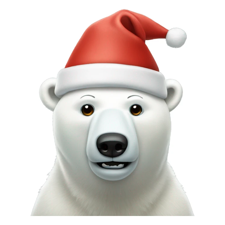 polar bear with christmas hats sticker
