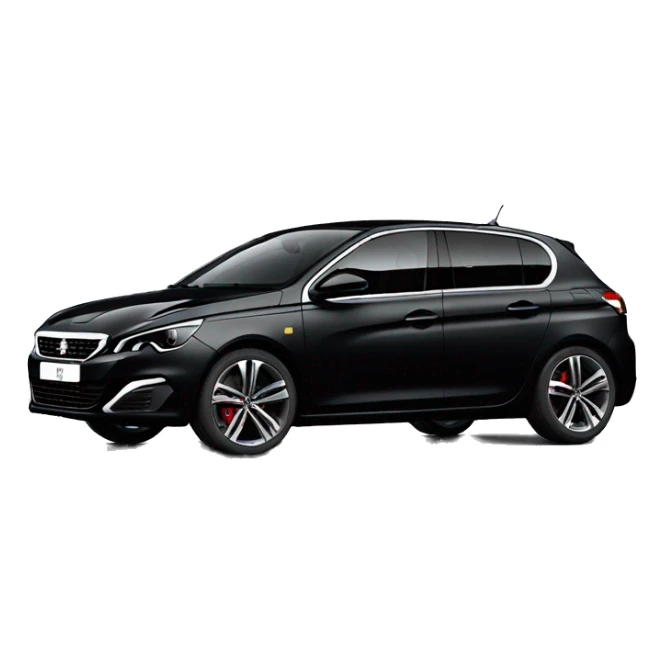 Black Peugeot 308 GT (2017) sticker