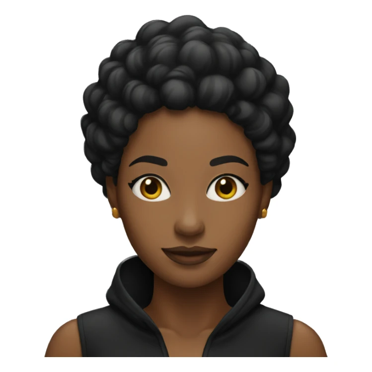 Black woman in a all black outfit sticker