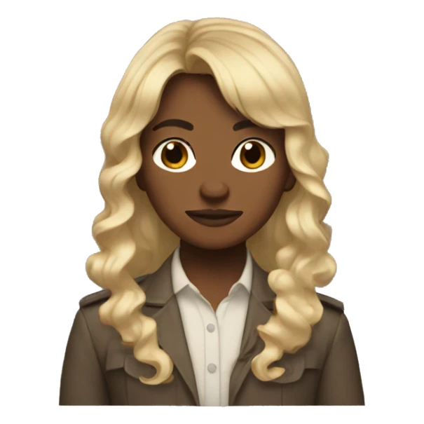 Guerra with brown wavy hair and curtain bangs sticker