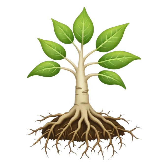 baby plant roots sticker
