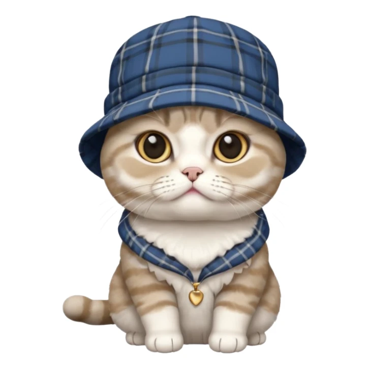 Rengi gri beyaz olan Cinsi scottish fold olan rapci kedi sticker