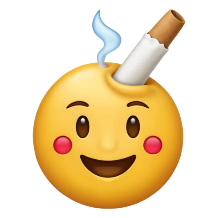 Un emoji qui fumé un joint  sticker