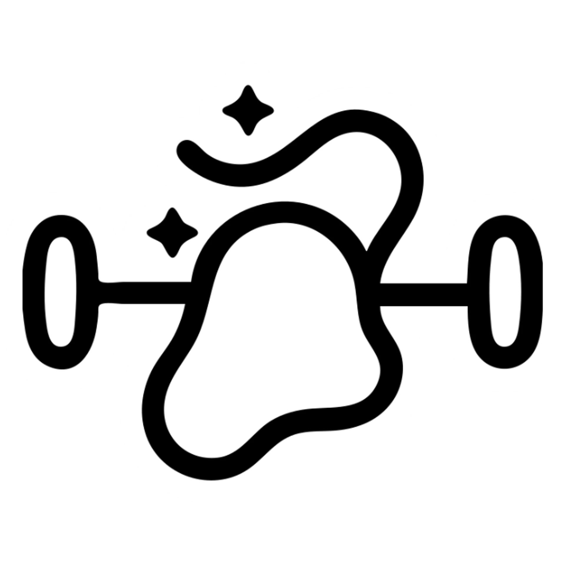 gym icon with a background shape sticker