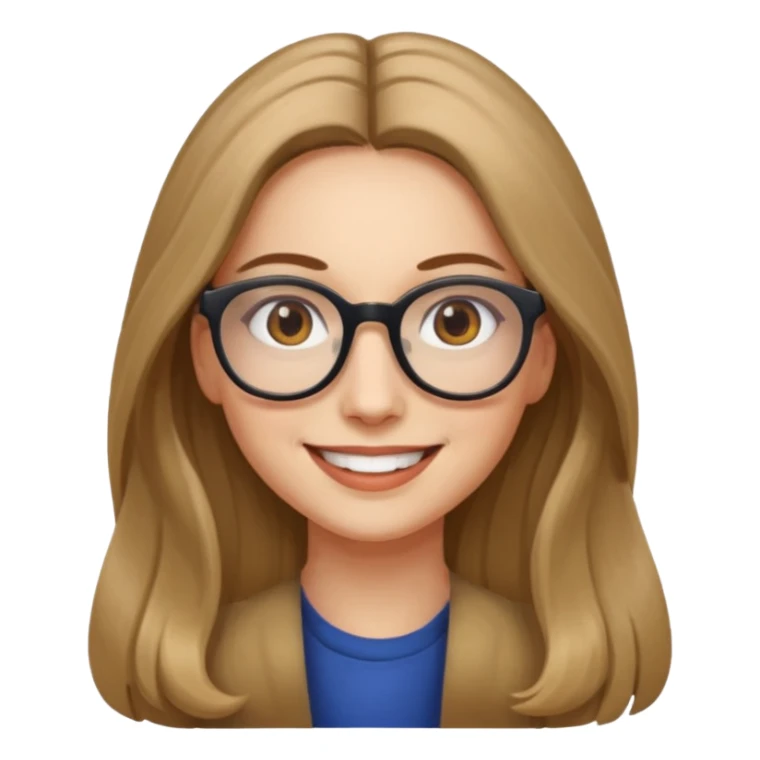 Painting Hold. Women smilling   Long hair,  lunette sticker