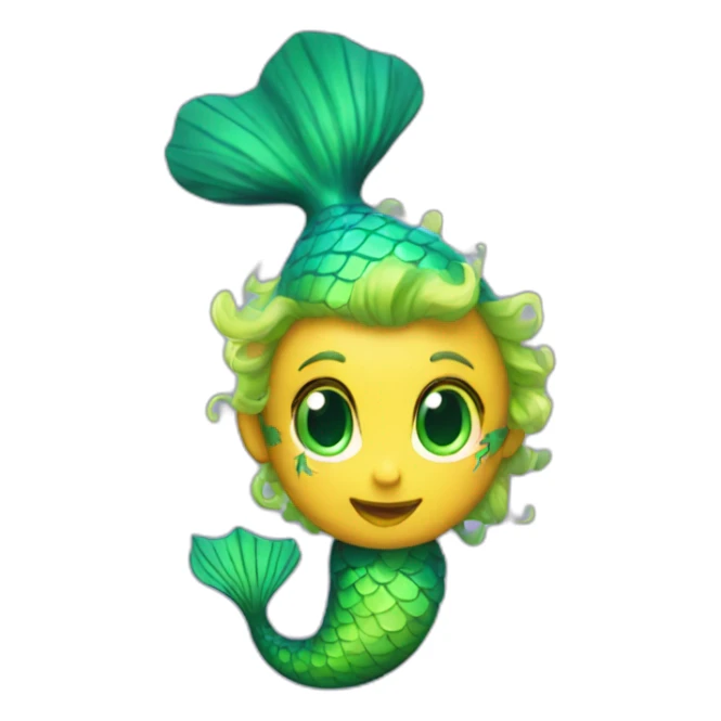 radioactive mermaid sticker