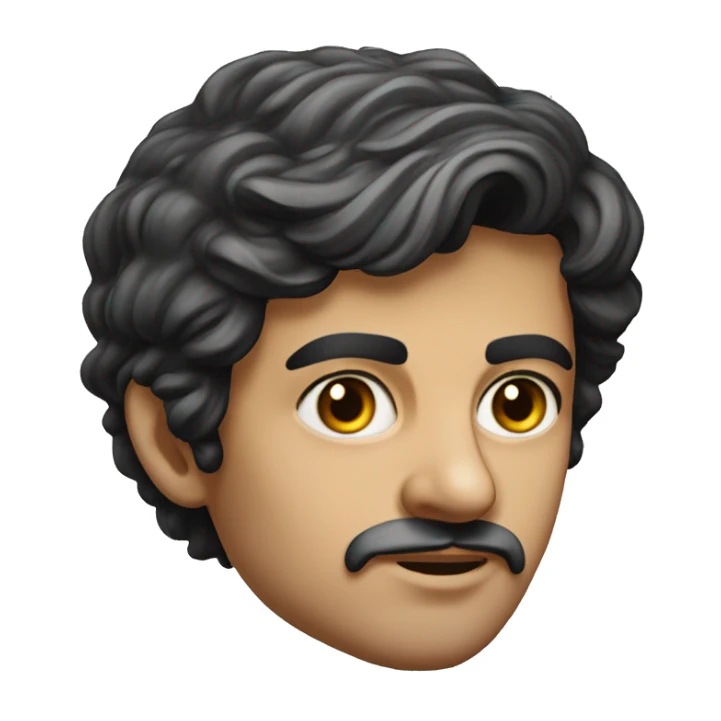 guy 20 years old iranian in 1970 photorealistic serious sticker