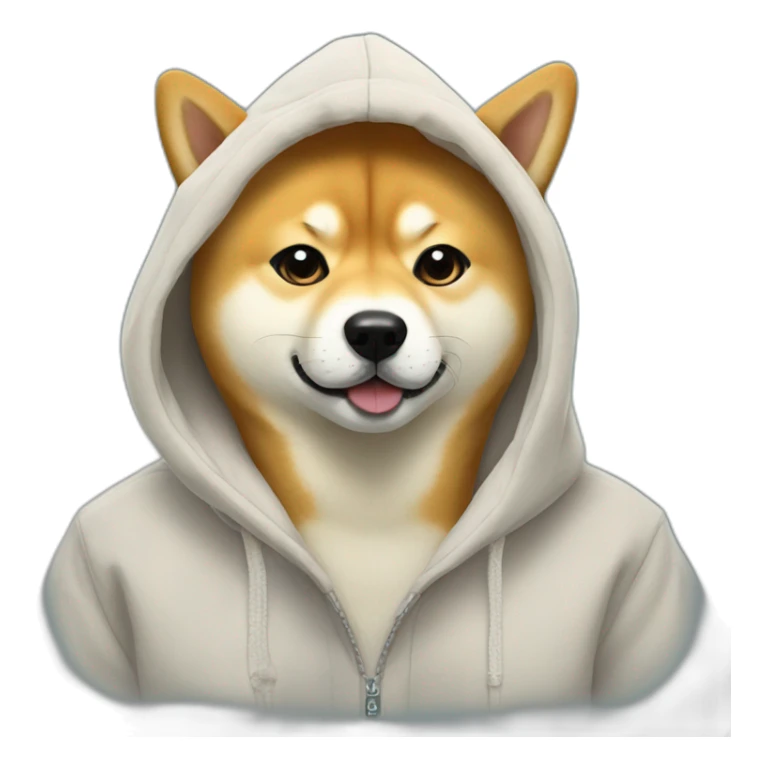 Shiba Inu in Oversize Huni Hoodie sticker