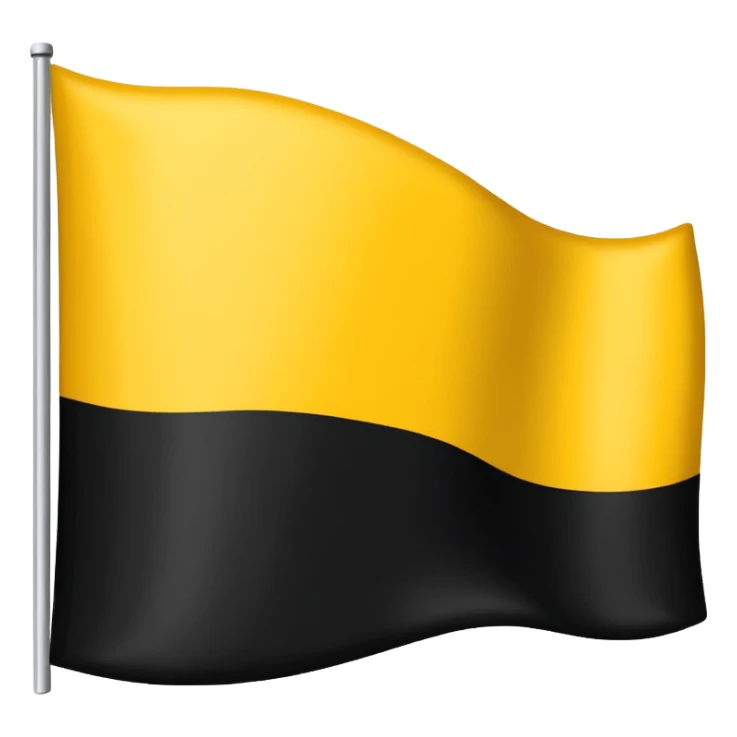 Flag tricolour up to down (black up)( yellow middle) and (white - bottom) sticker
