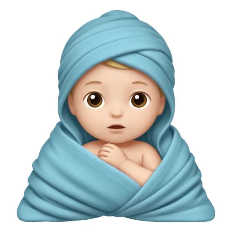 new born baby wrapped up sticker