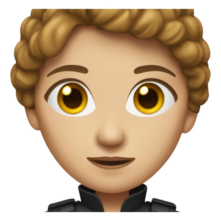 female spy with blue eyes and brown hair sticker