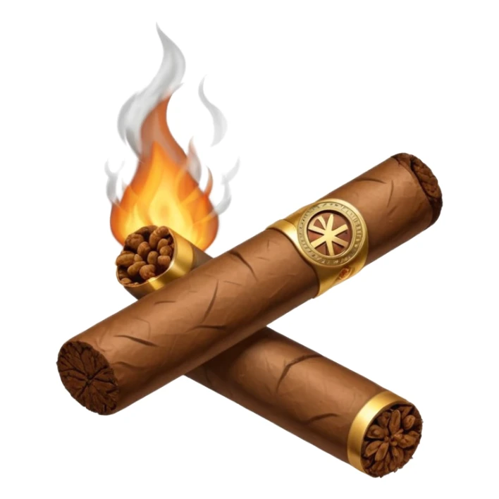cigar with a prohibition symbol sticker