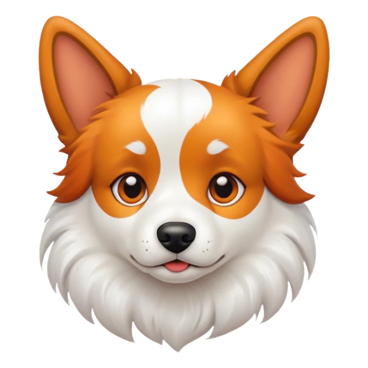 Dog blanche et orang e sticker