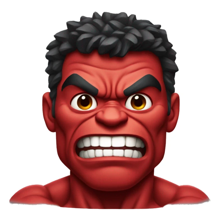 Red Hulk detailed giving thumbs up sticker