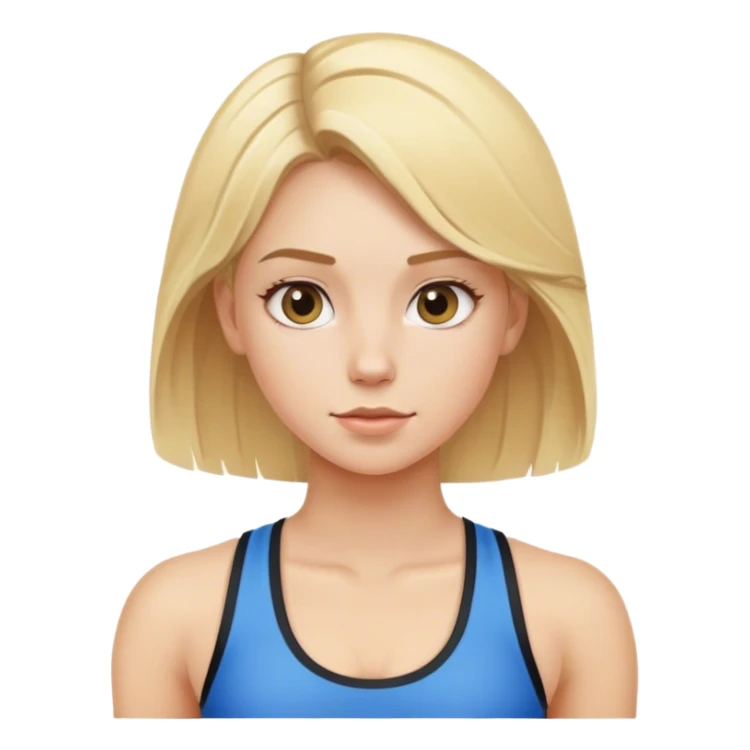 Blonde girl wearing gym outfit  sticker