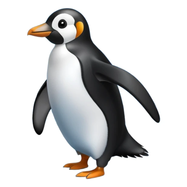 penguin walking to icy mountains sticker