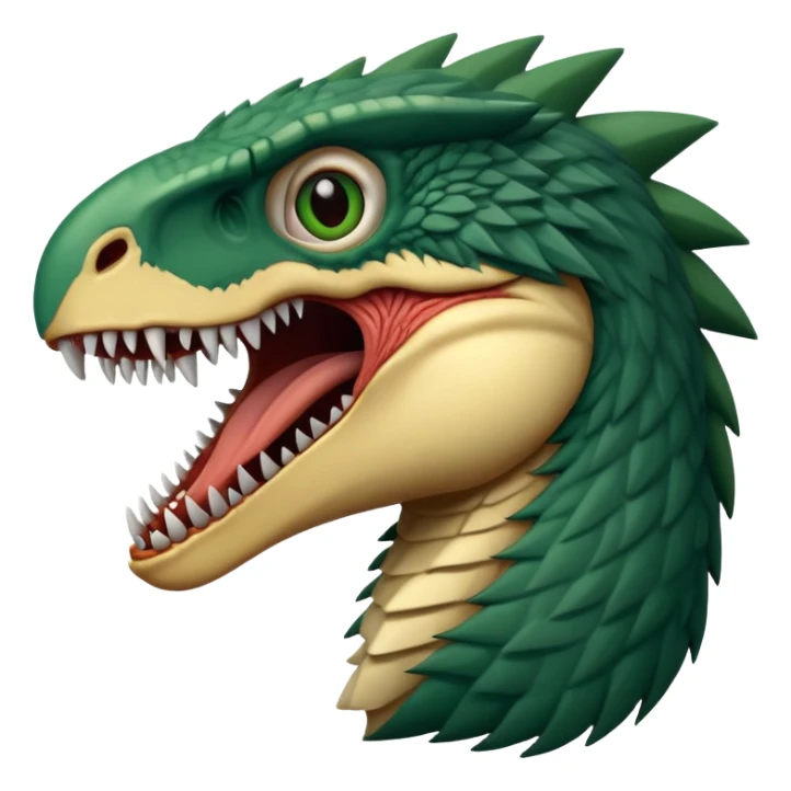 Velocyraptor with open mouth saying "Estoy en shock" sticker